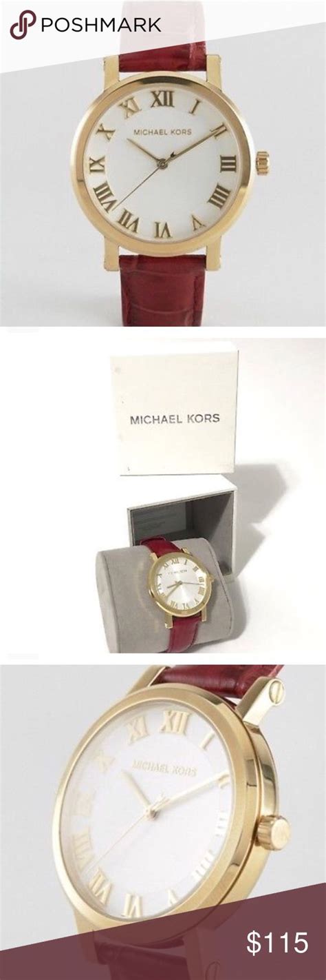 michael kors mk2618 norie damen 38mm 10atm|Women's Norie Garnet Leather Strap Watch 38mm MK2618.